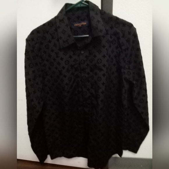 Louis Vuitton Black and Gray Casual Button Down Shirt - Picture 1 of 6